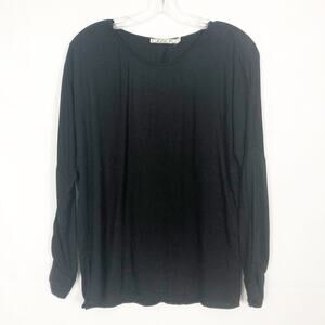 Chloe K Y2K Retro Womens Black Top XS Casual Workwear Capsule Lightweight Soft